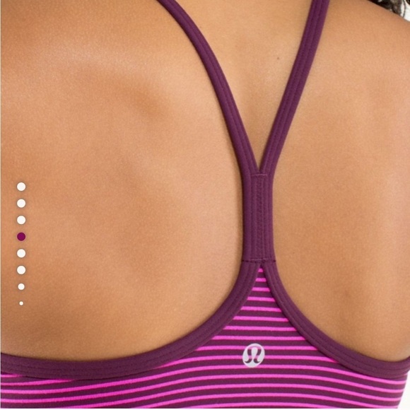Lululemon Striped Pink Power Y Tank Women's Top racer back XL - Picture 8 of 8